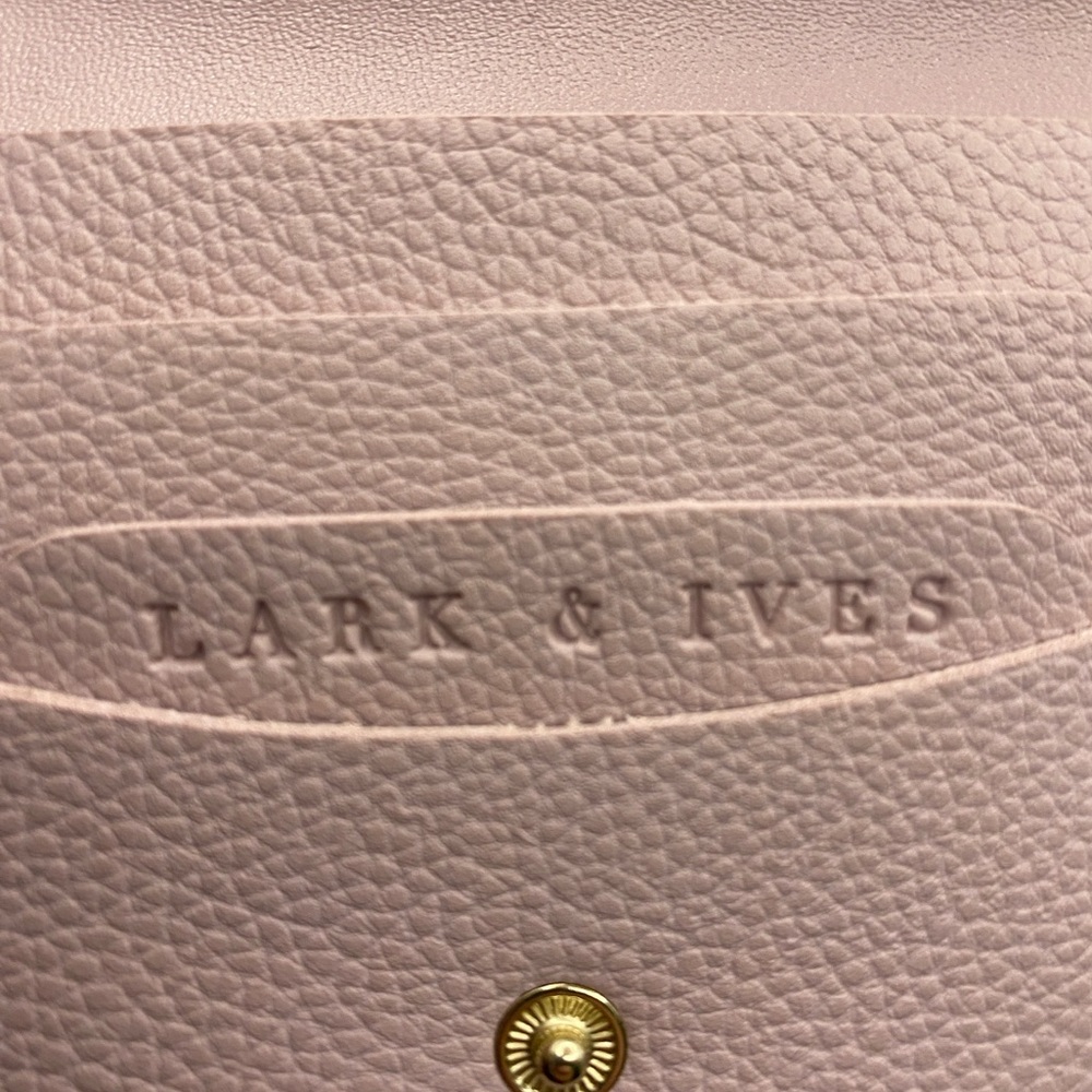 Lark & Ives Vegan Leather Card Purse Wallet in Lavender Fog 4"W x 4"H x 0.5"D